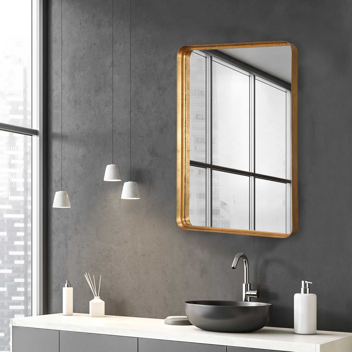 Crofton Large Mirror, Gold - Uttermost Crofton Large Mirror, Gold - Uttermost