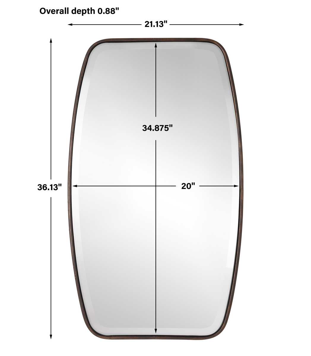 Canillo Mirror, Bronze view 5