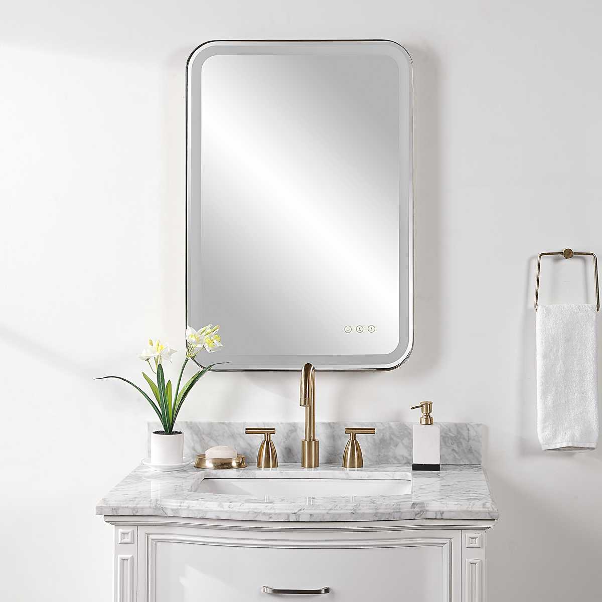 Crofton Lighted Vanity Mirror, Black view 3