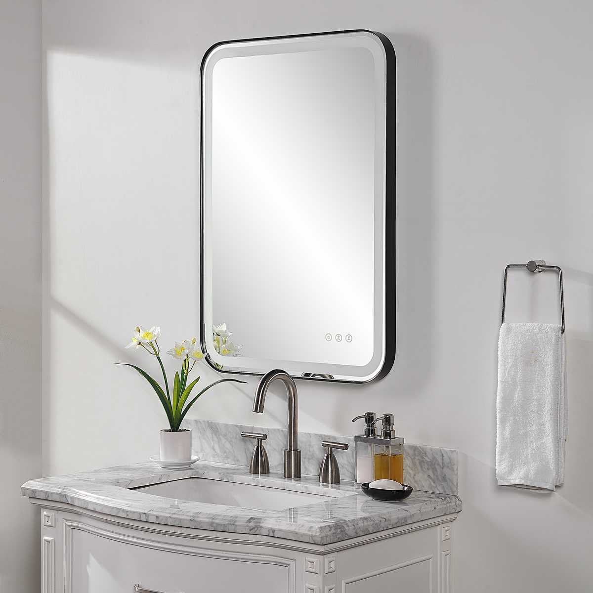 Crofton Lighted Vanity Mirror, Black view 8