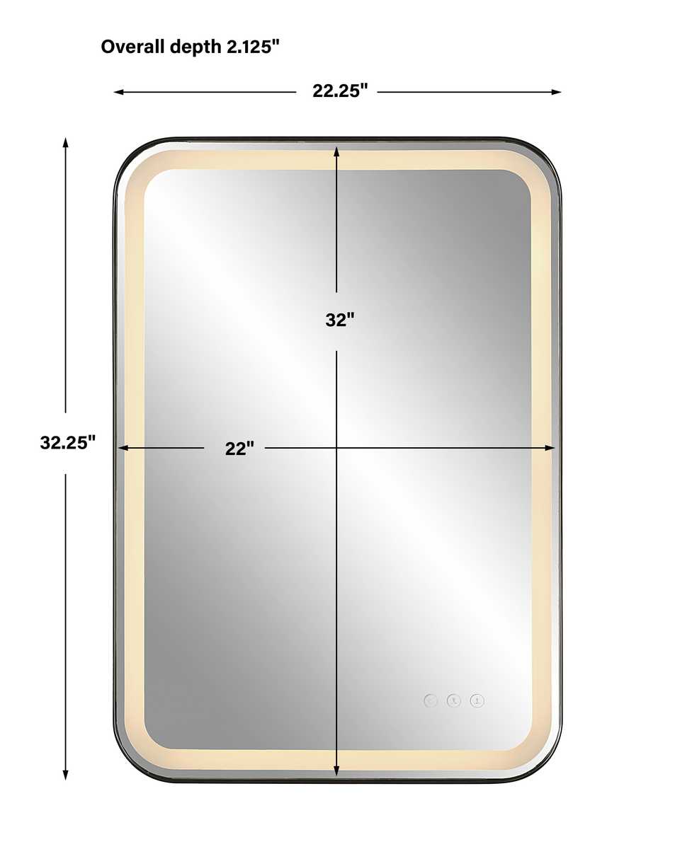Crofton Lighted Vanity Mirror, Black view 10