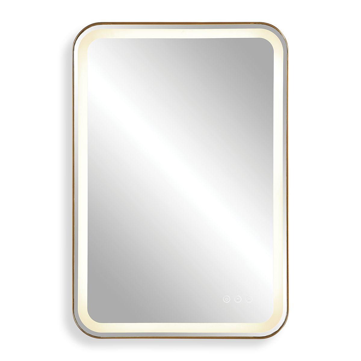 Crofton Lighted Vanity Mirror, Brass view 2