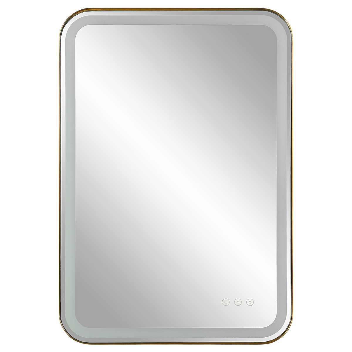 Crofton Lighted Vanity Mirror, Brass view 4