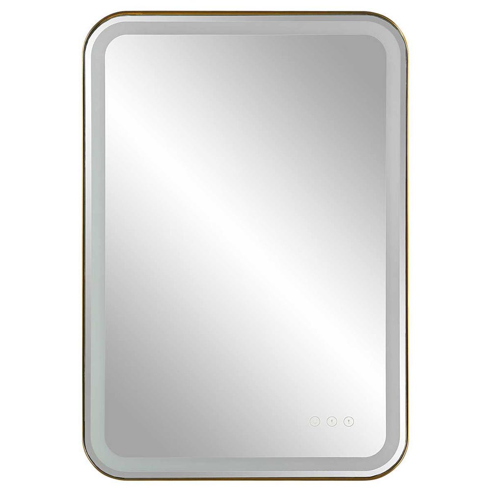 Crofton Lighted Vanity Mirror, Brass view 14