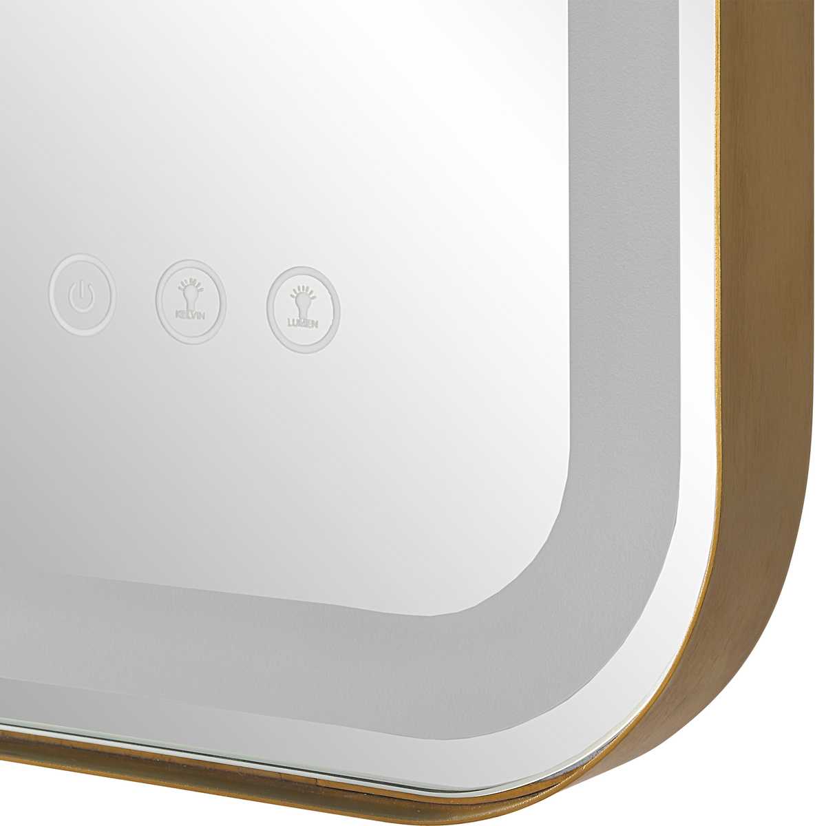 Crofton Lighted Vanity Mirror, Brass view 6