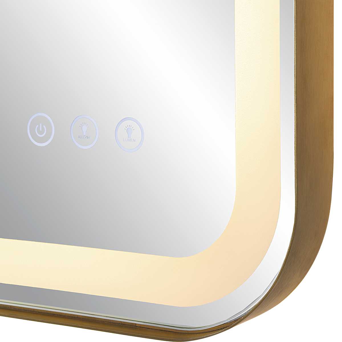 Crofton Lighted Vanity Mirror, Brass view 7