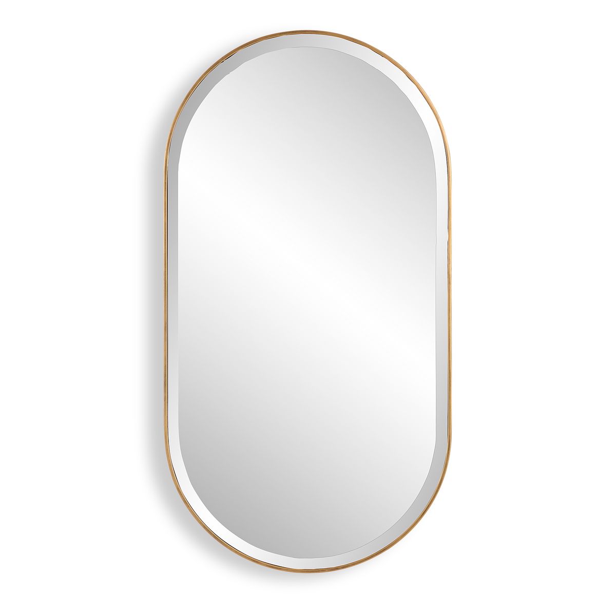 Lago Oval Mirror, Gold view 2