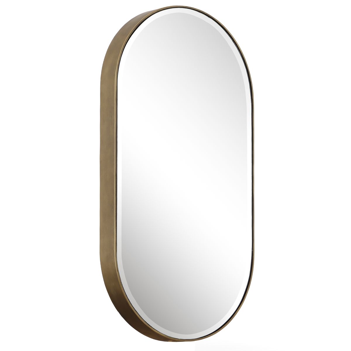 Lago Oval Mirror, Gold view 4
