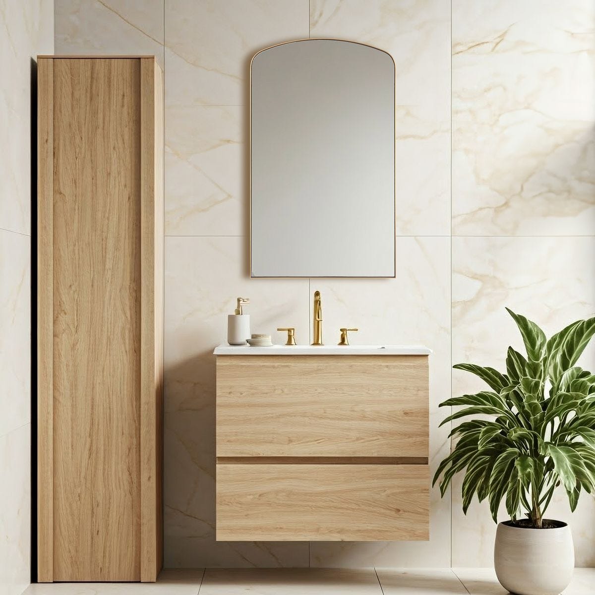 Tordera Arch Mirror, Brass - Uttermost