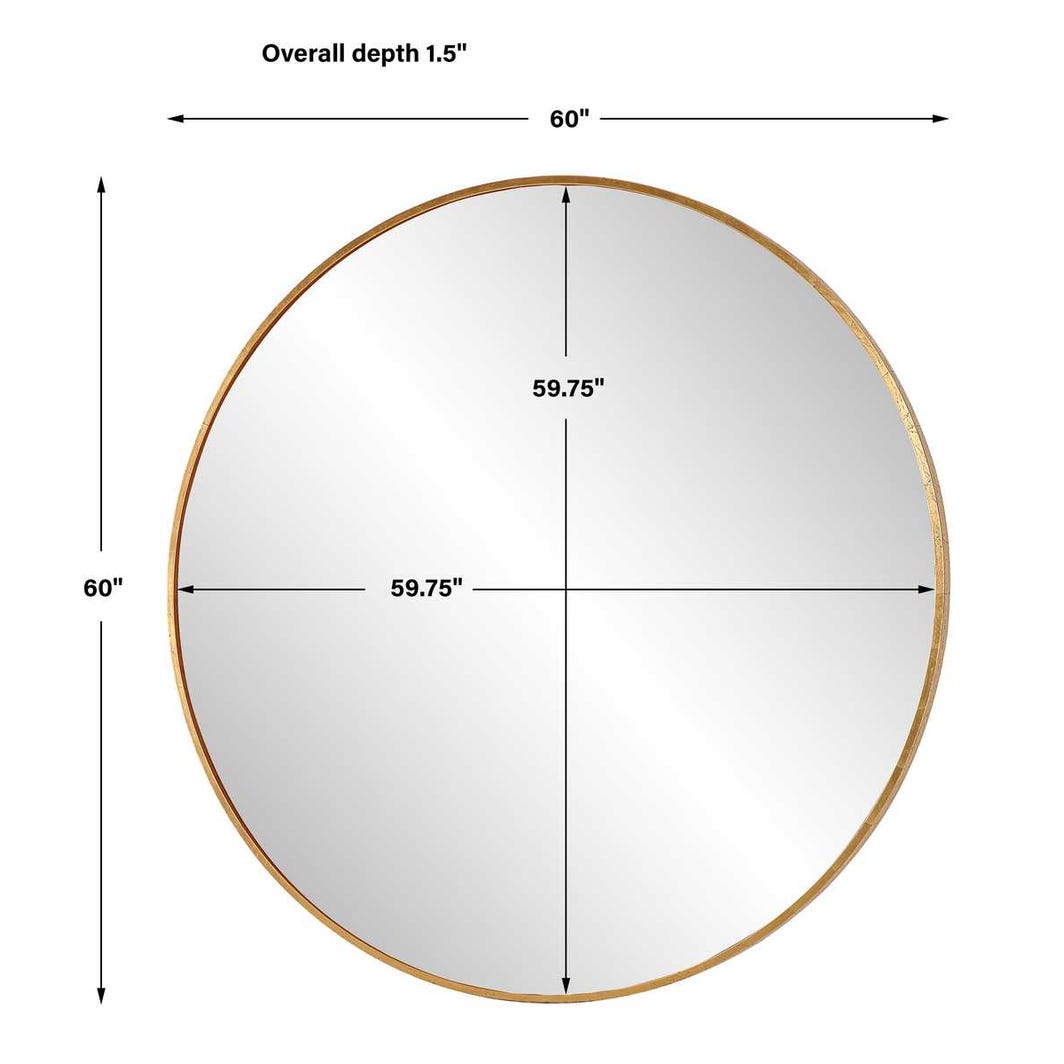 Junius Large Round Mirror, Gold view 14