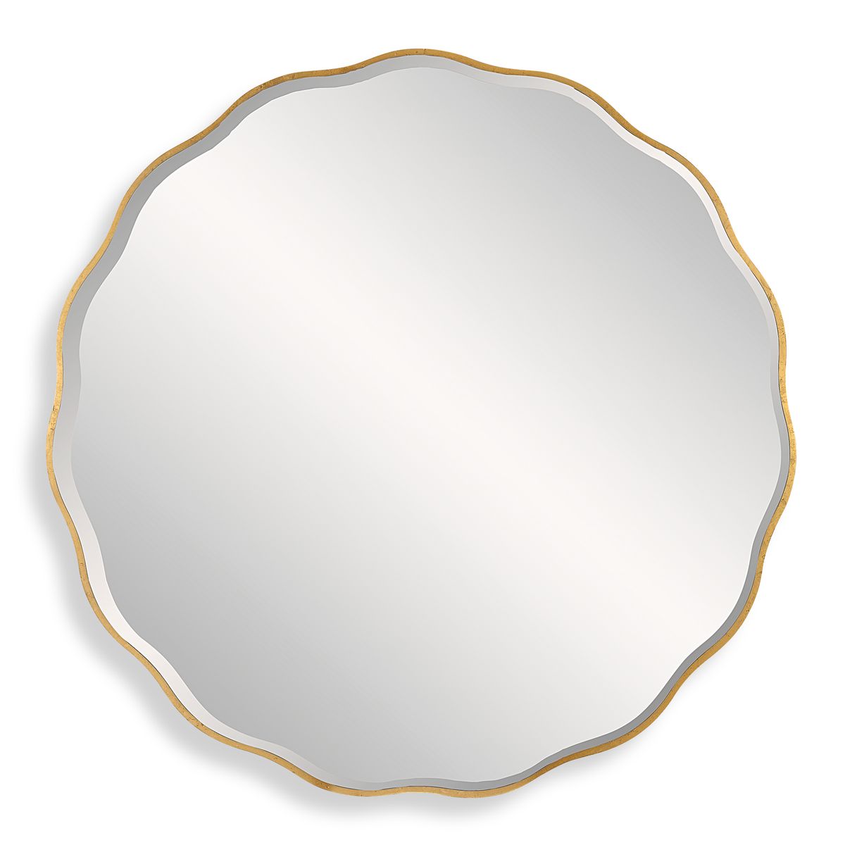 Aneta Large Round Mirror, Gold - Uttermost