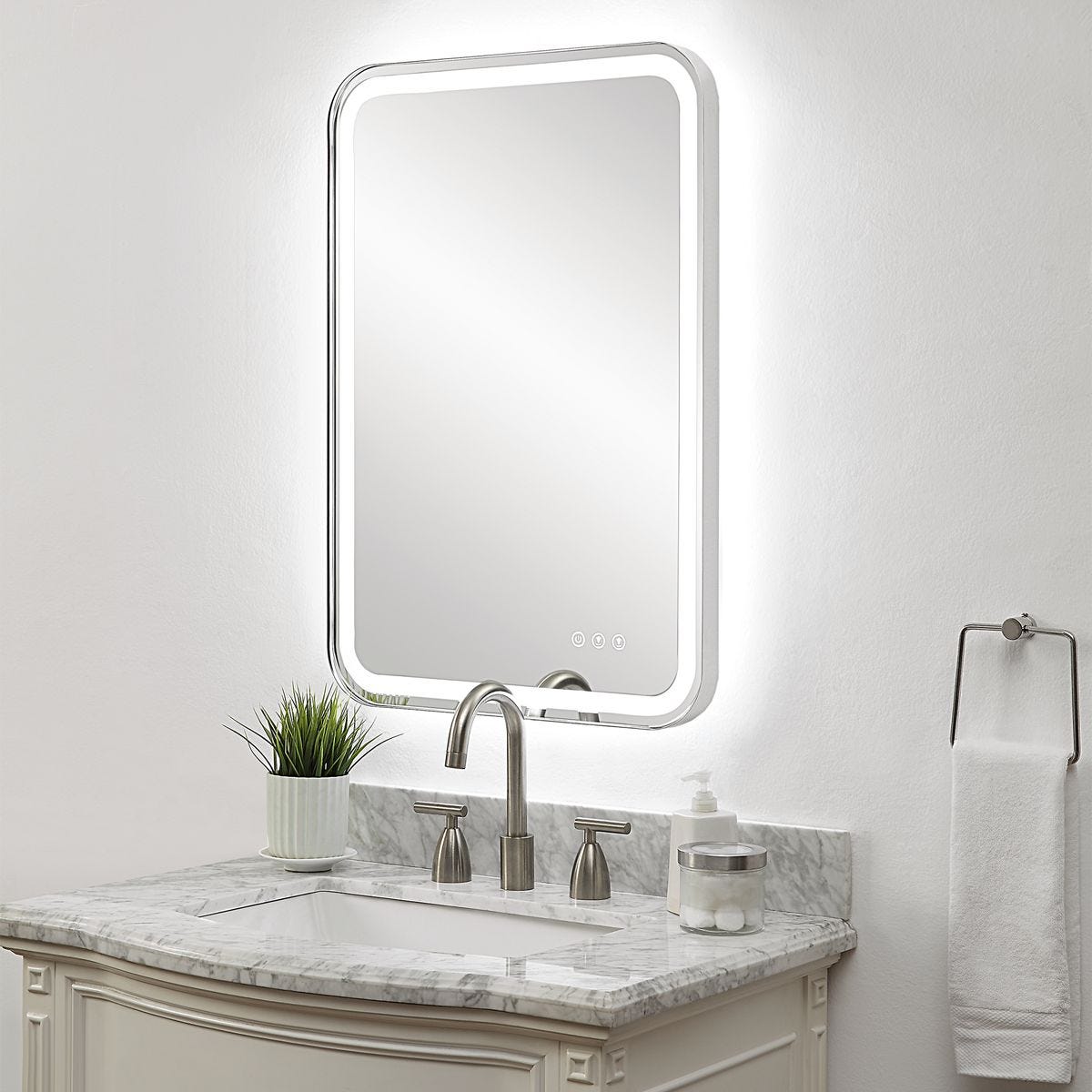 Crofton Lighted Vanity Mirror, Nickel view 8