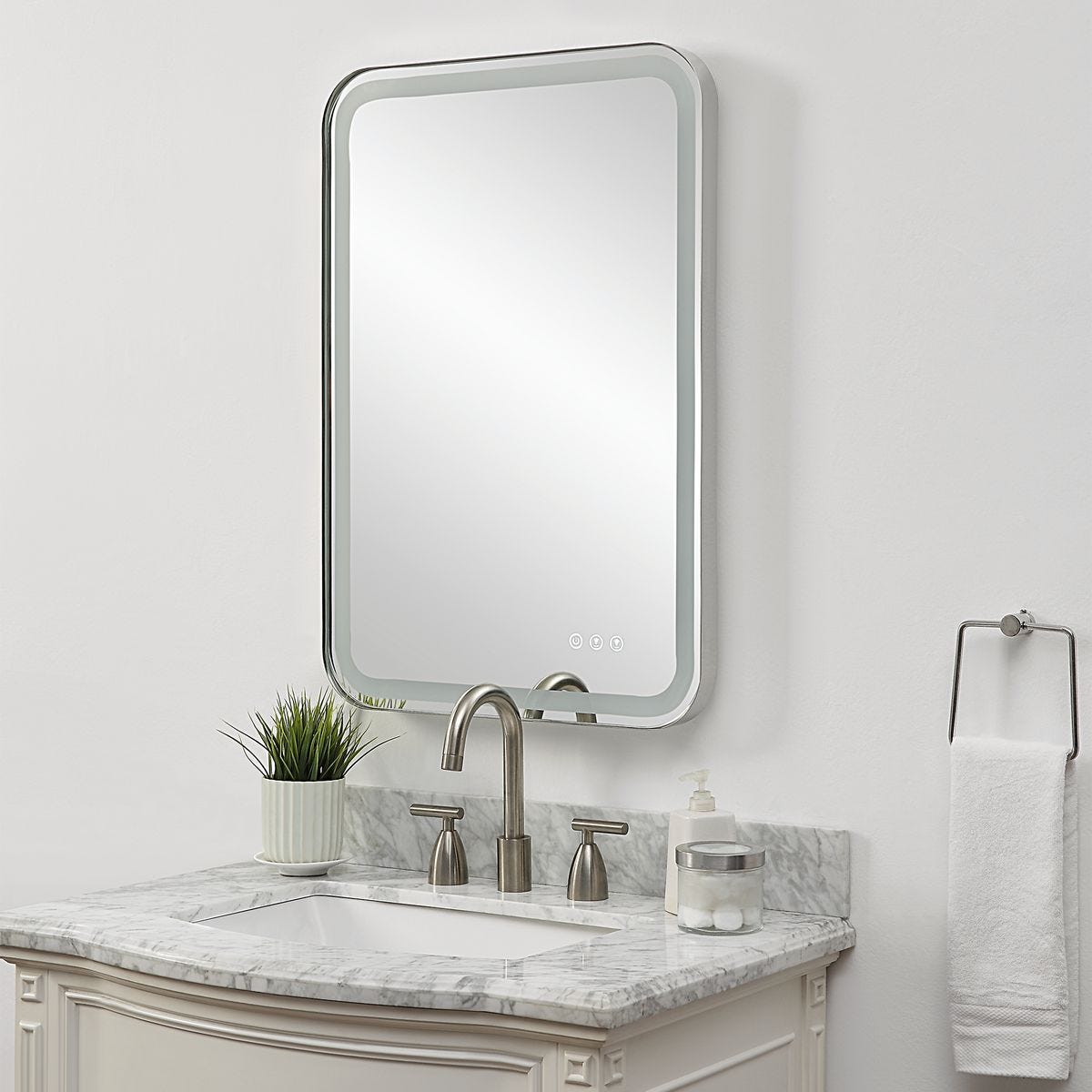 Crofton Lighted Vanity Mirror, Nickel view 9