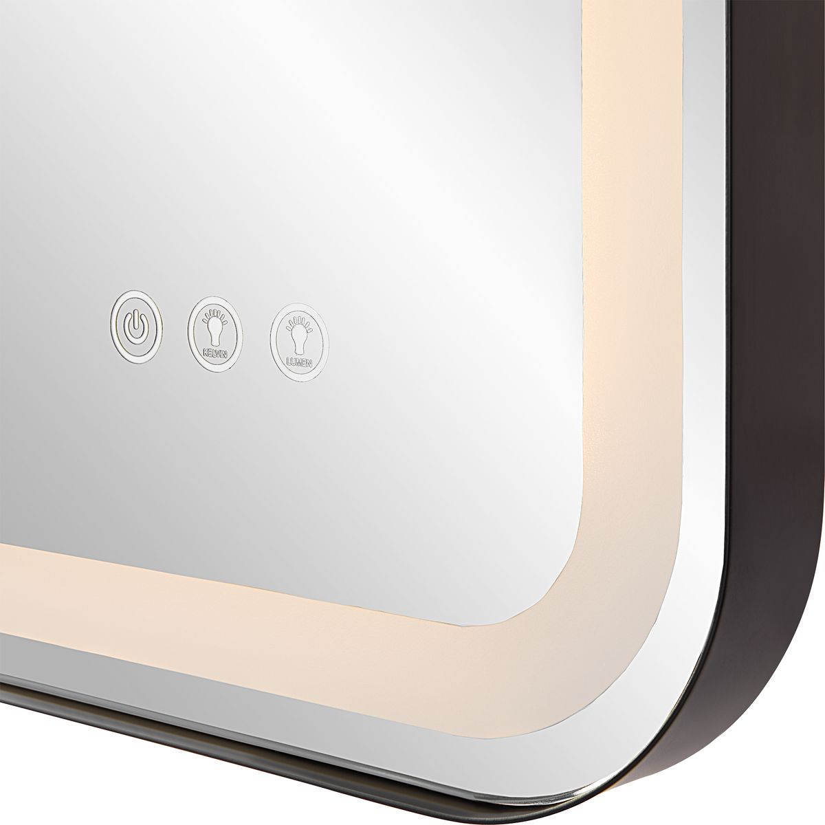 Crofton Lighted Large Mirror, Black view 6