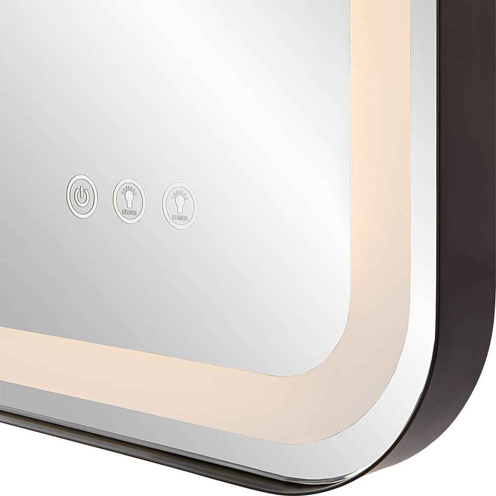 Crofton Lighted Large Mirror, Black view 17