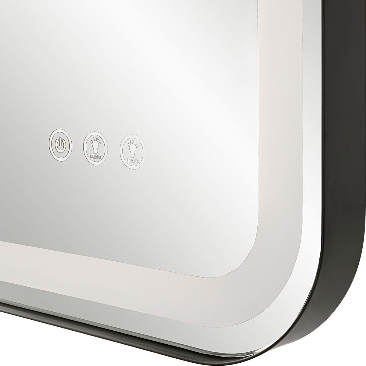 Crofton Lighted Large Mirror, Black view 7
