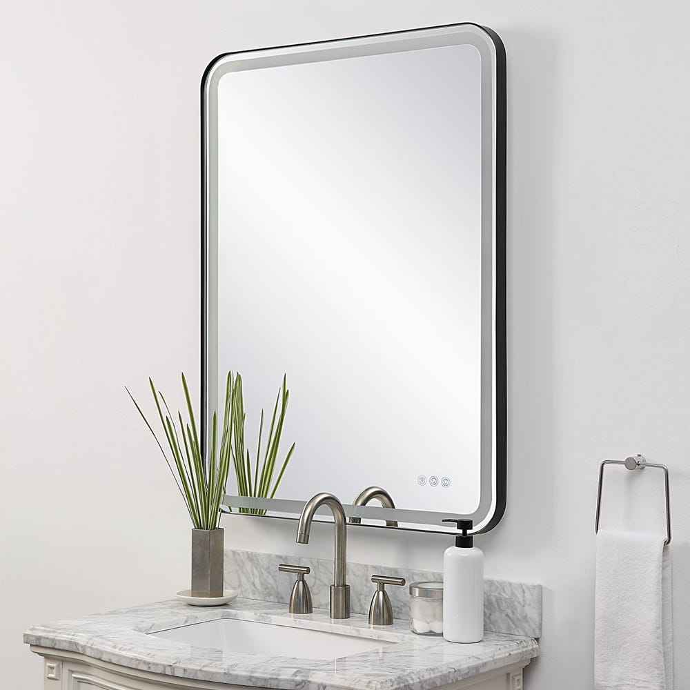 Crofton Lighted Large Mirror, Black view 19