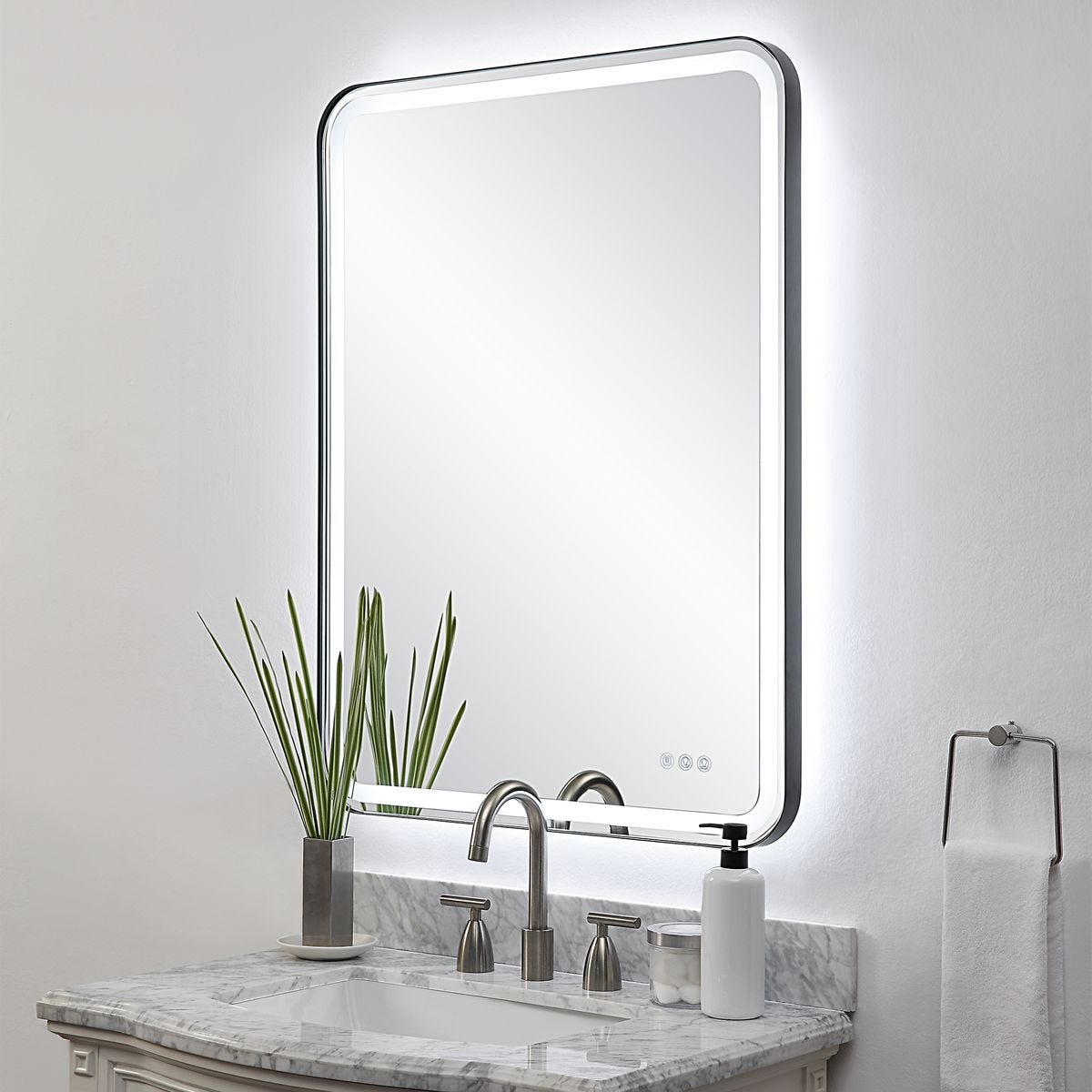 Crofton Lighted Large Mirror, Black view 9