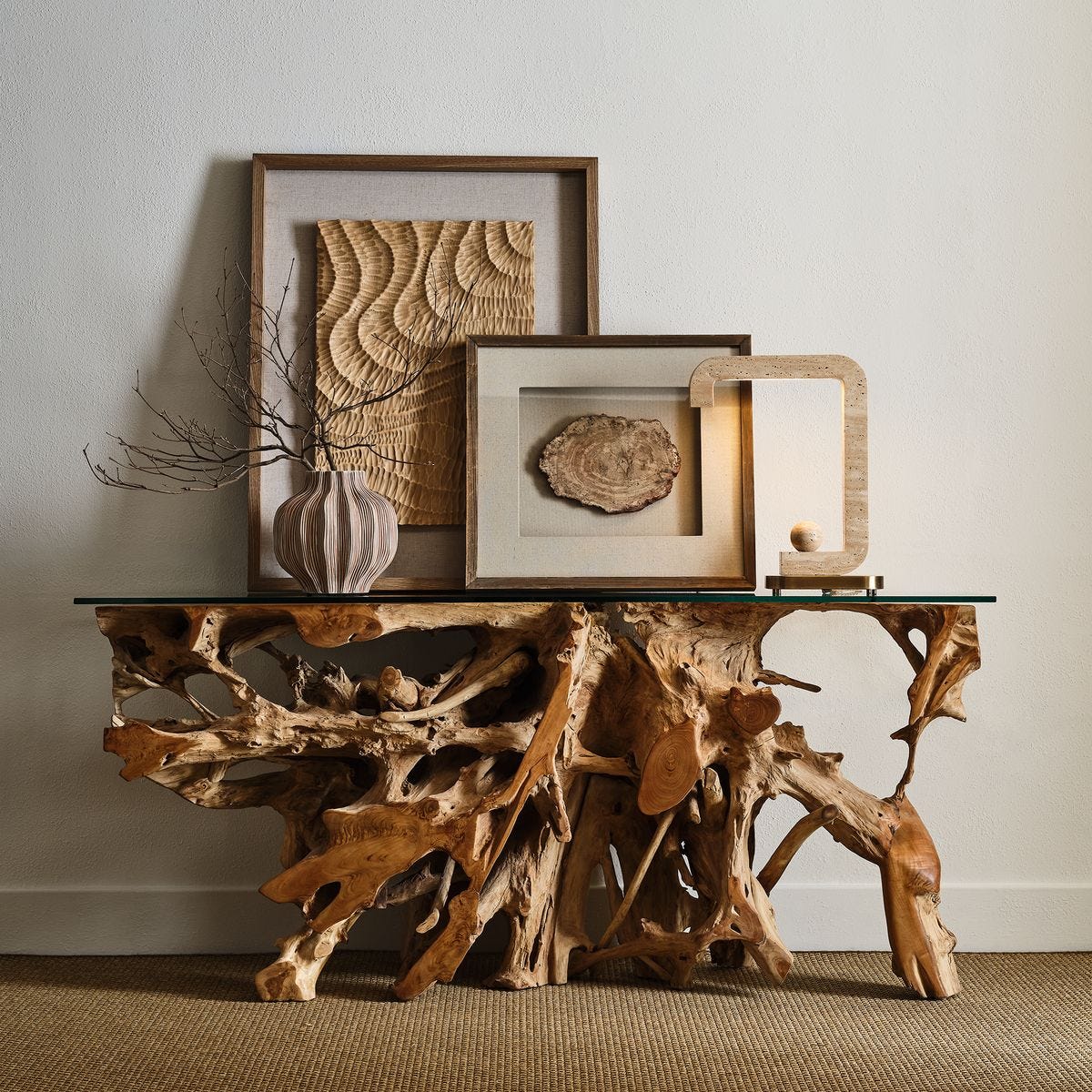 Center Root Console Table - 74x17, 2 Cartons - Uttermost