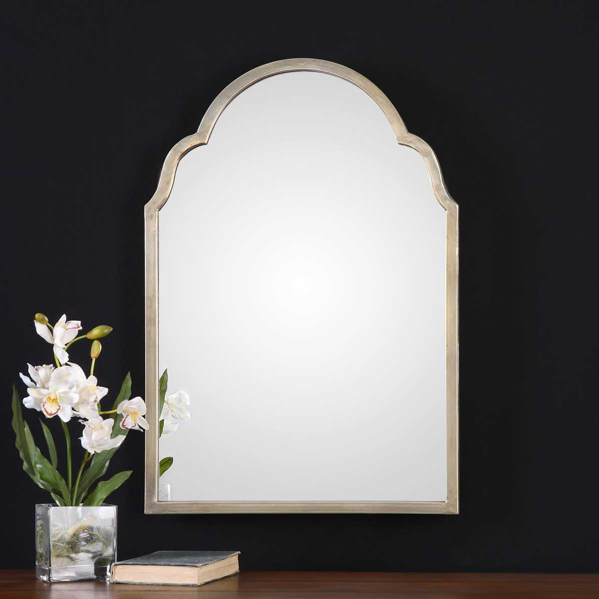Brayden Petite Arch Mirror, Champagne - Uttermost