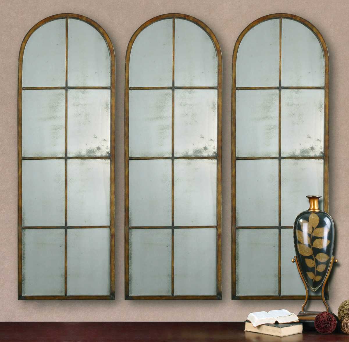 Amiel Arch Mirror, Bronze view 5