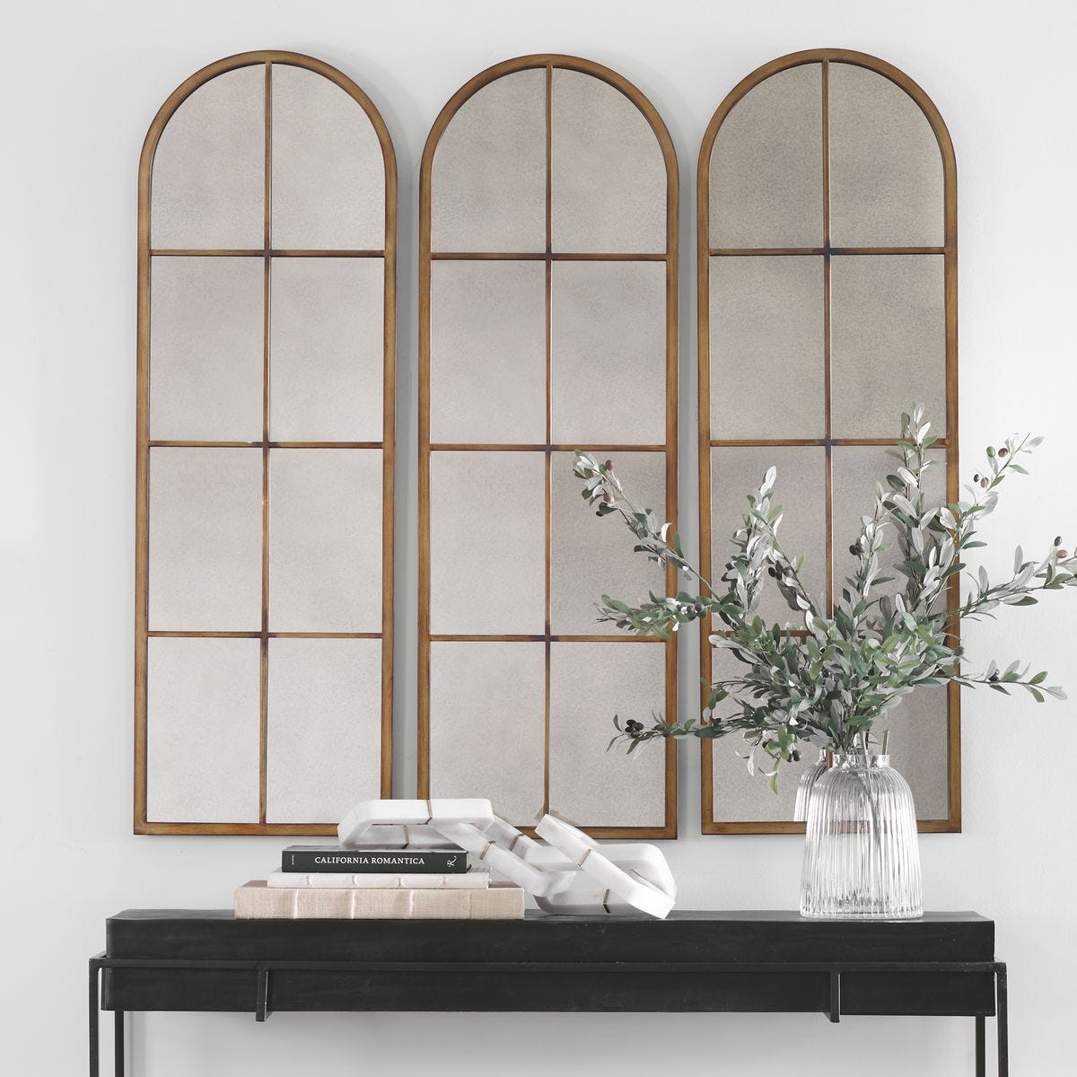 Amiel Arch Mirror, Bronze view 4