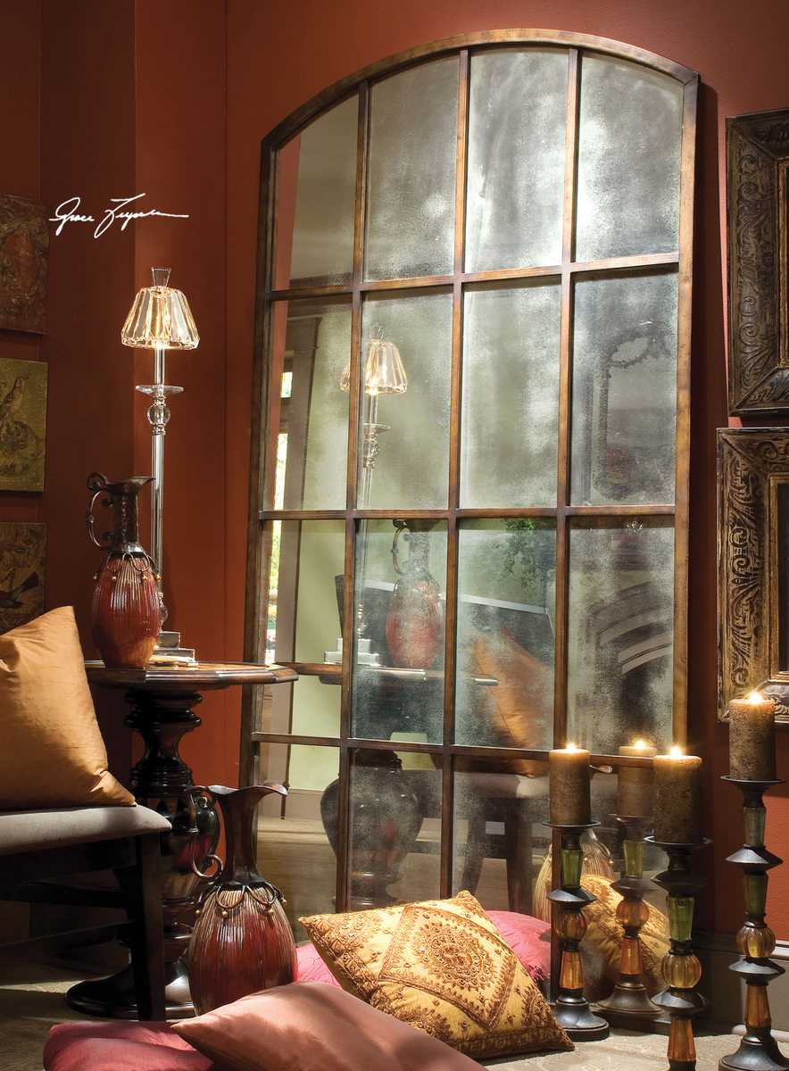 Amiel Large Arch Mirror, Bronze view 5