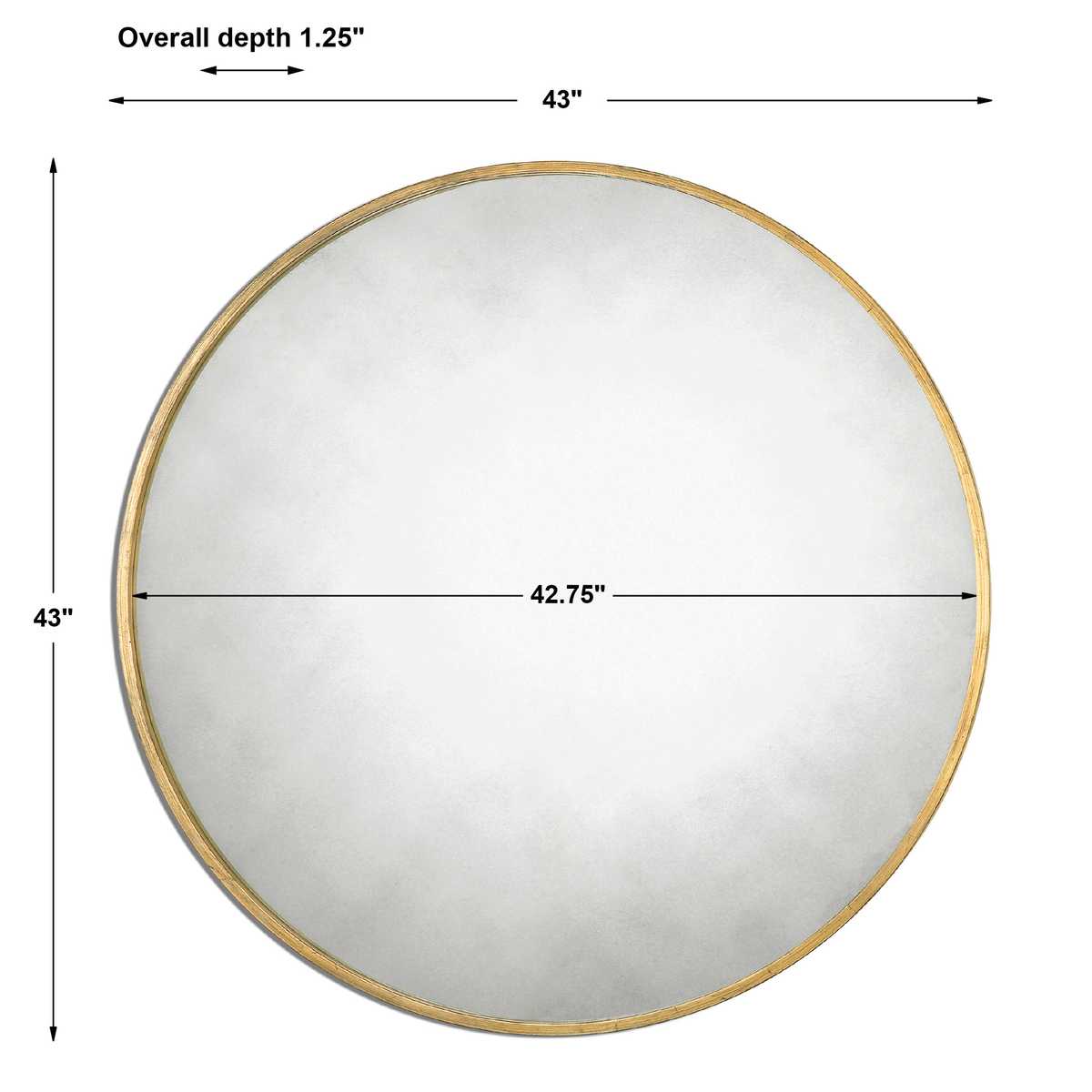 Junius Round Mirror, Gold view 6