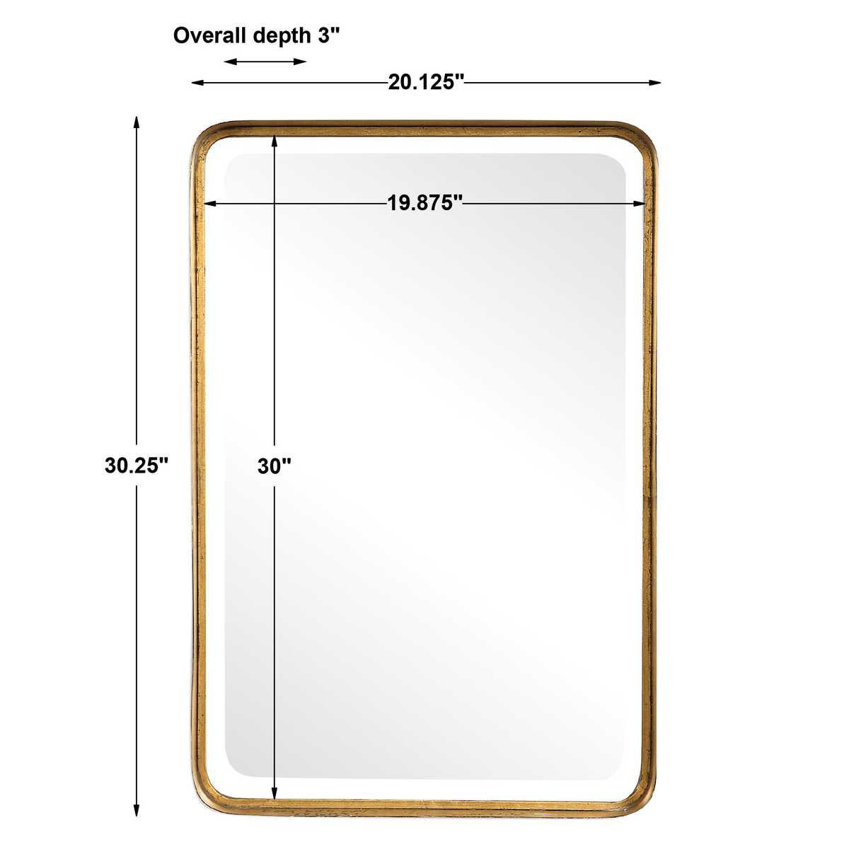 Crofton Vanity Mirror, Gold view 7