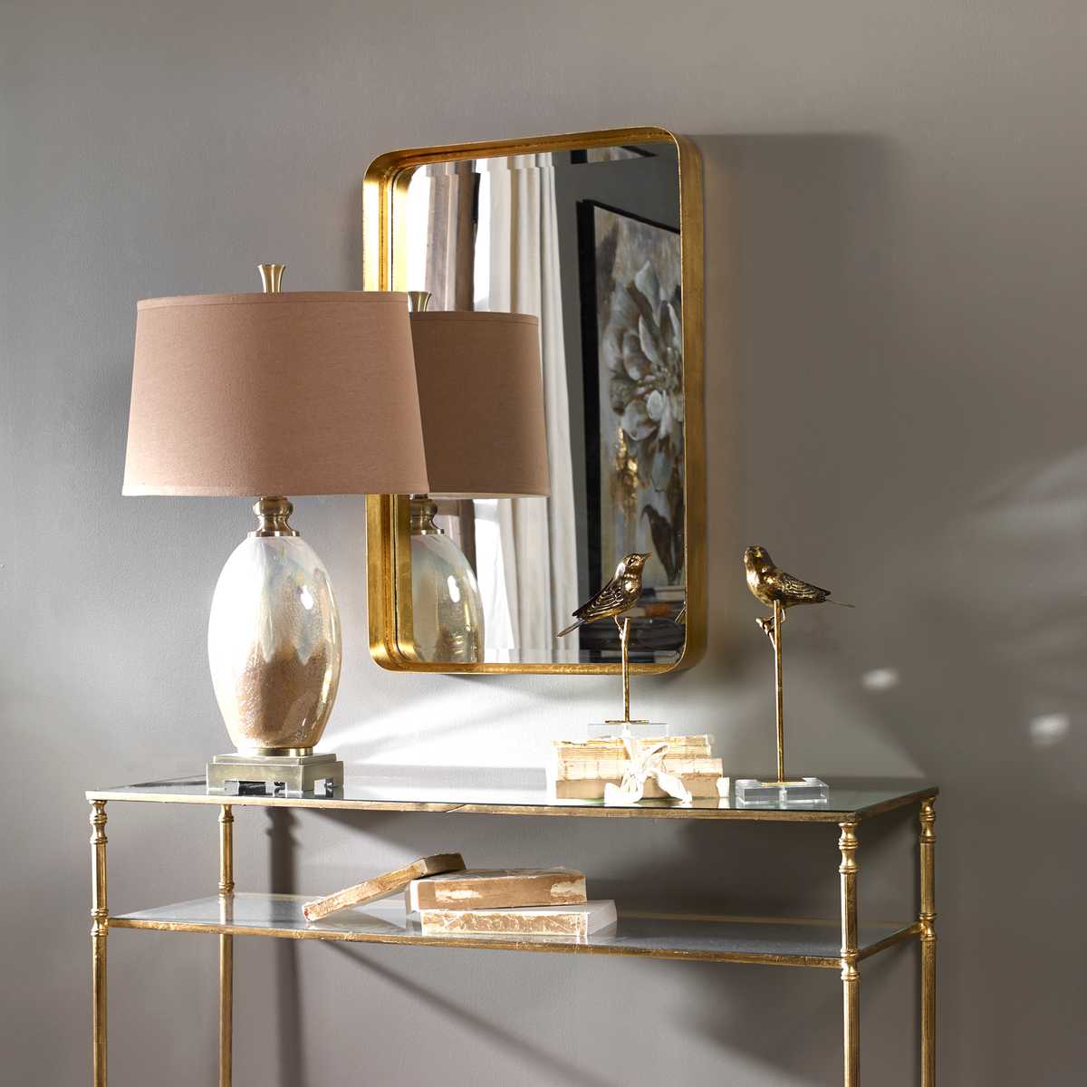 Crofton Vanity Mirror, Gold view 5