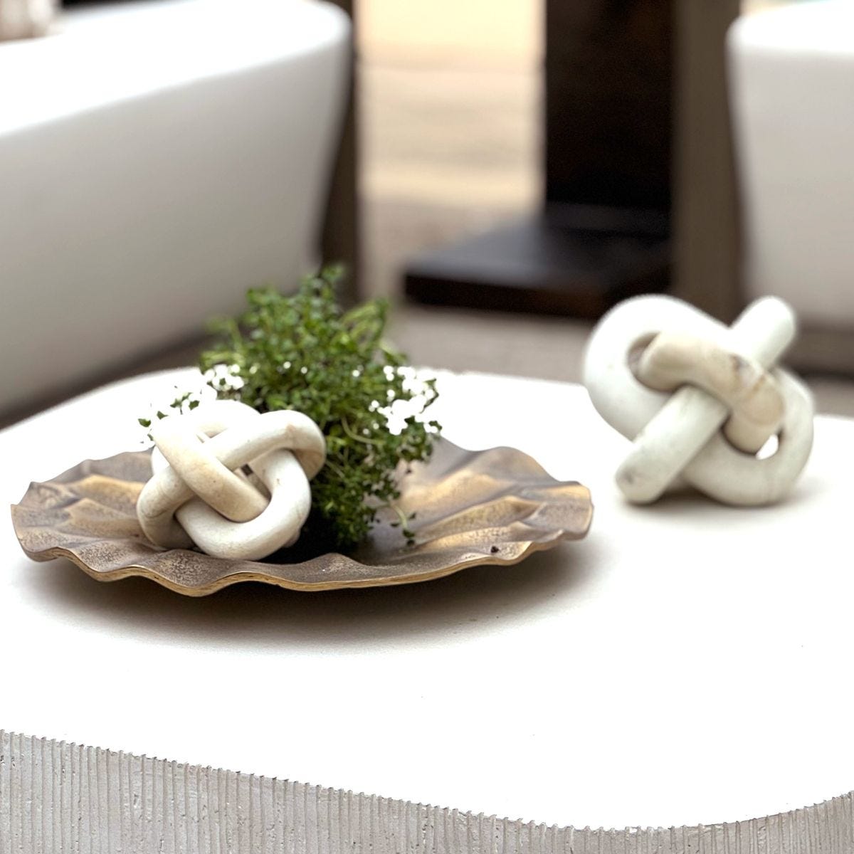 Limestone Link Indoor-Outdoor Sculptures, S/2 - Uttermost