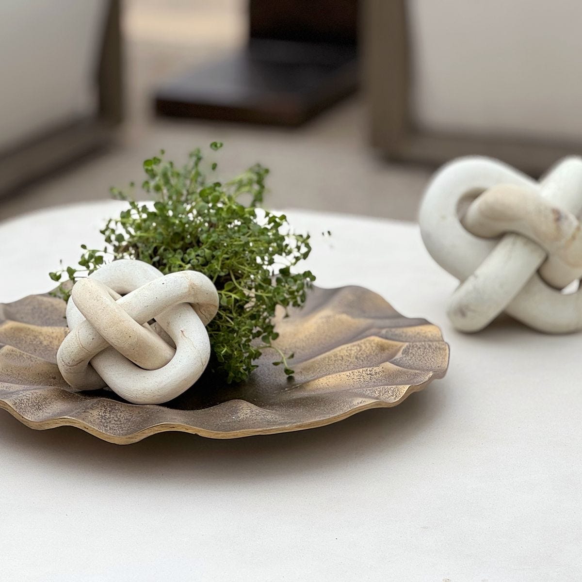 Limestone Link Indoor-Outdoor Sculptures, S/2 - Uttermost