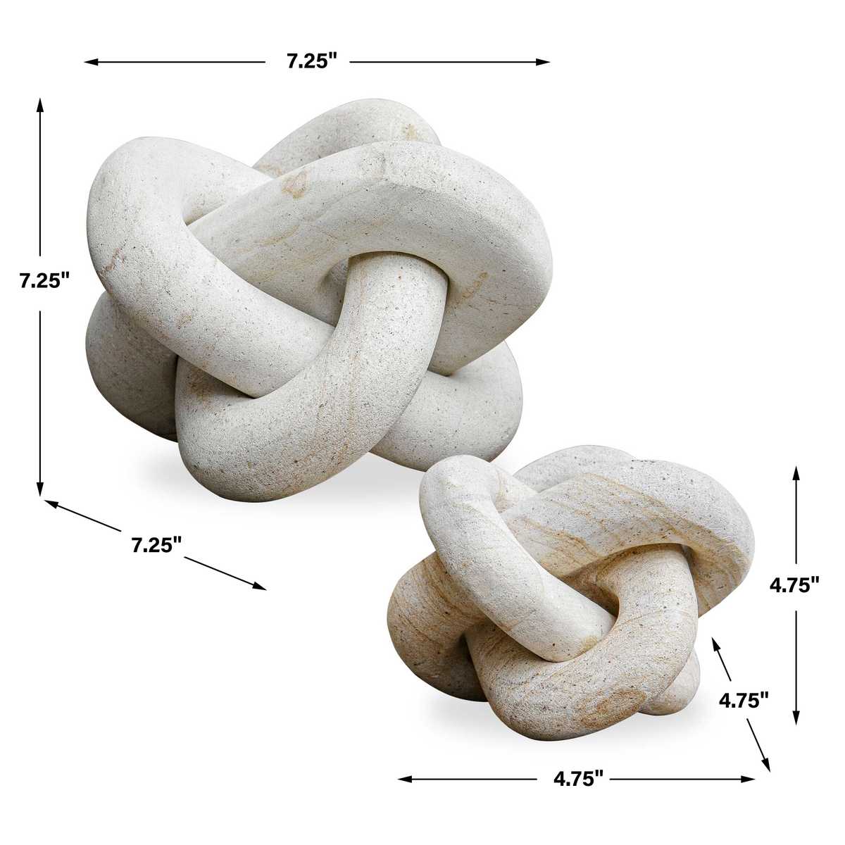 Limestone Link Indoor-Outdoor Sculptures, S/2 - Uttermost