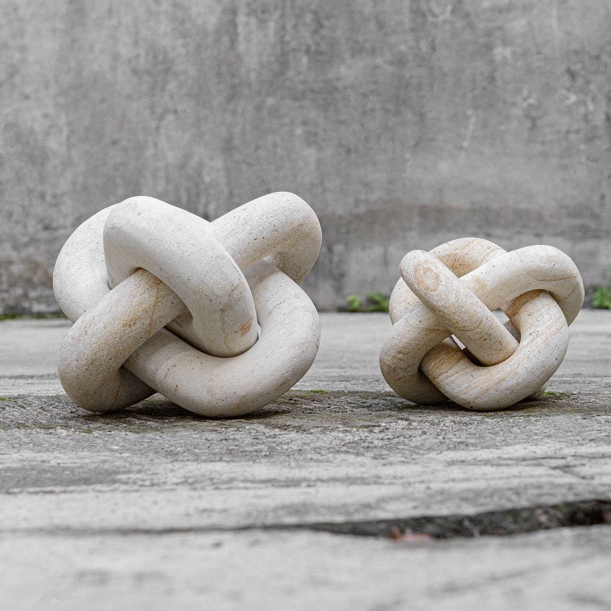 Limestone Link Indoor-Outdoor Sculptures, S/2 - Uttermost