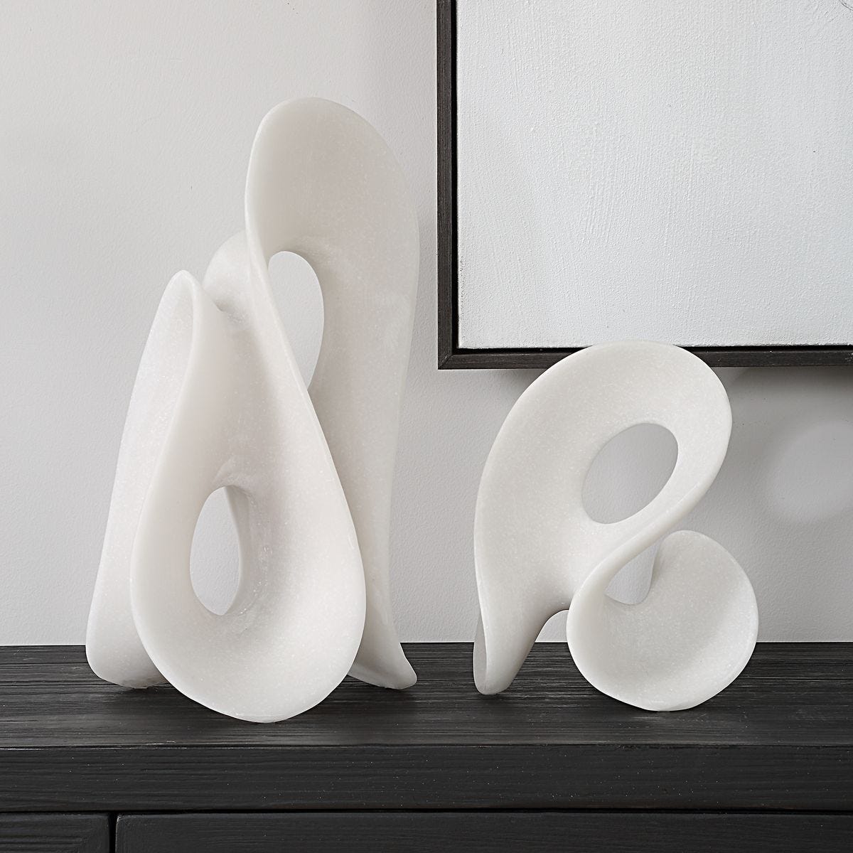 Silent Wave Indoor-Outdoor Sculptures, S/2 - Uttermost