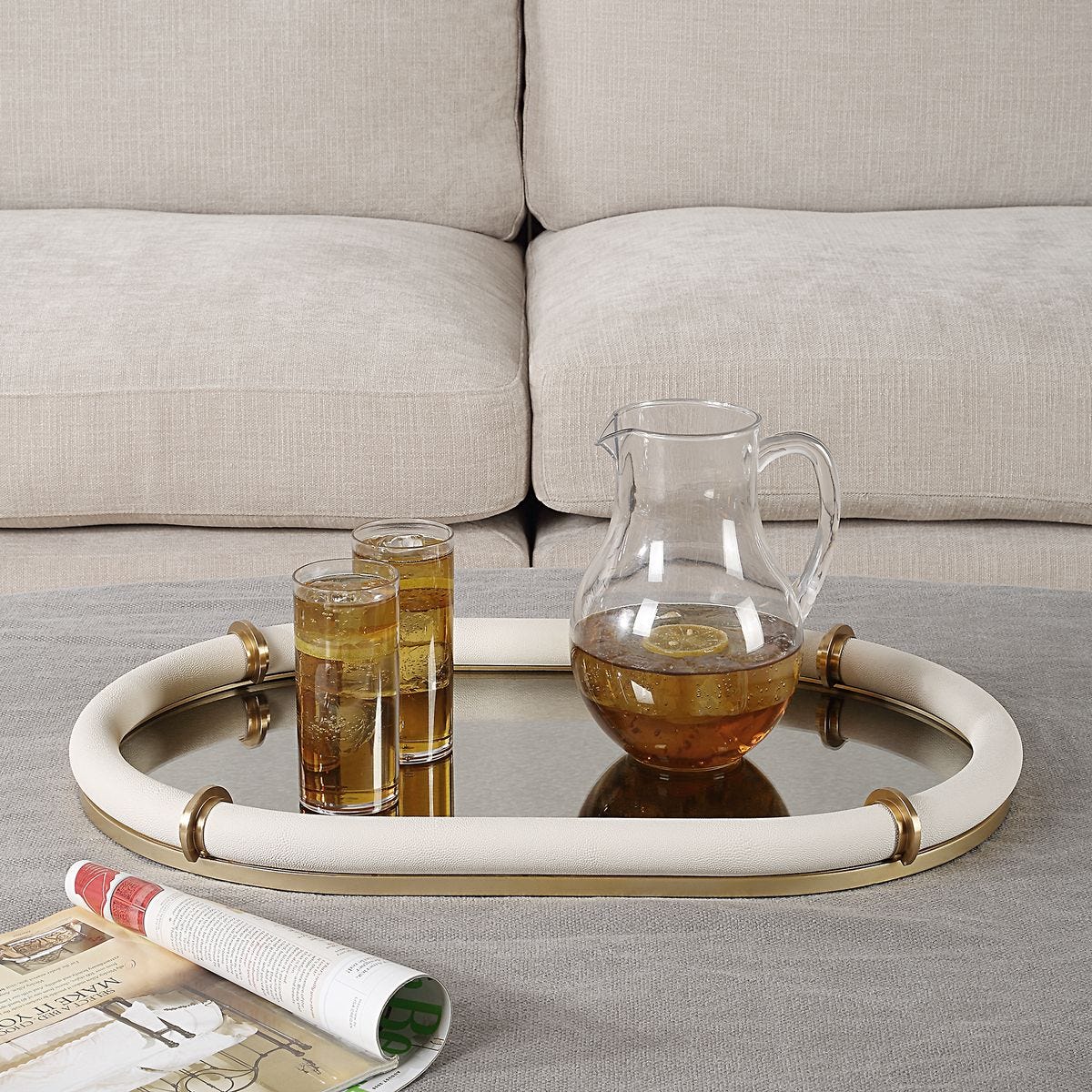 Cyprus Oval Tray, White view 6