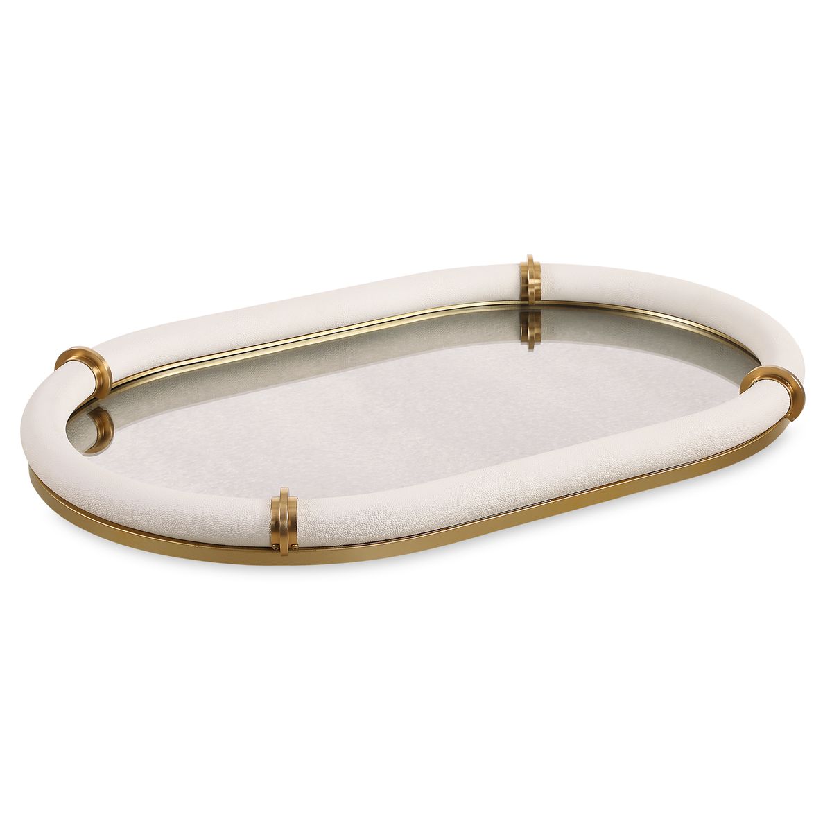 Cyprus Oval Tray, White view 2