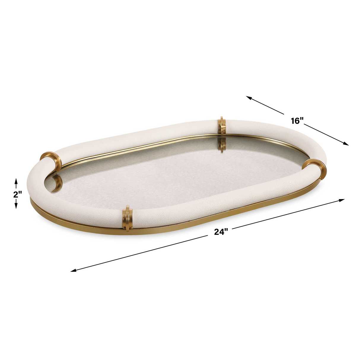Cyprus Oval Tray, White view 10