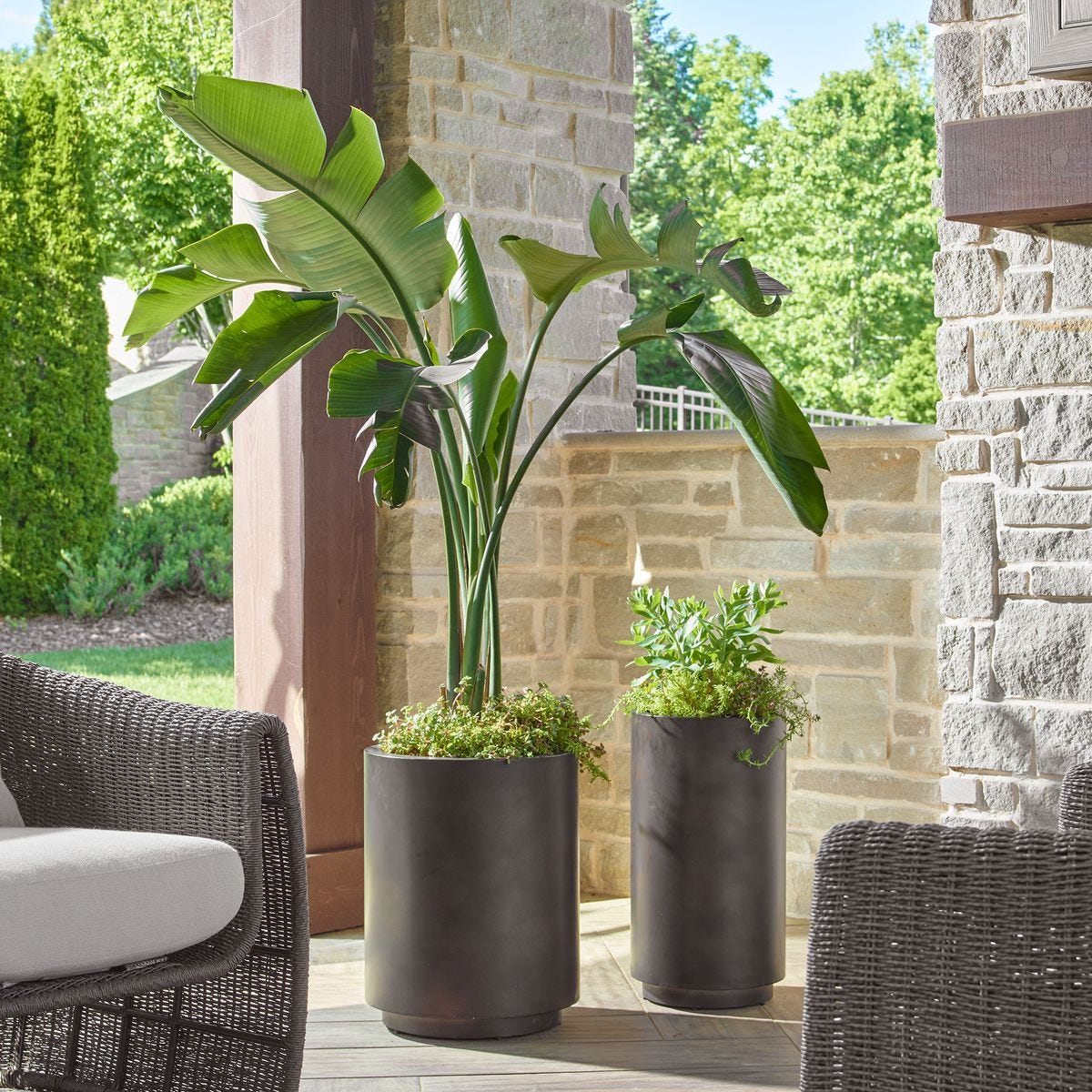 Volcan Indoor-Outdoor Planters, S/2 - Uttermost