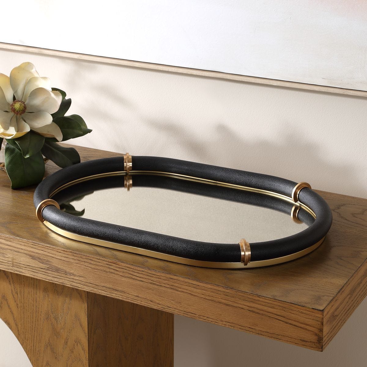 Cyprus Oval Tray, Black view 3