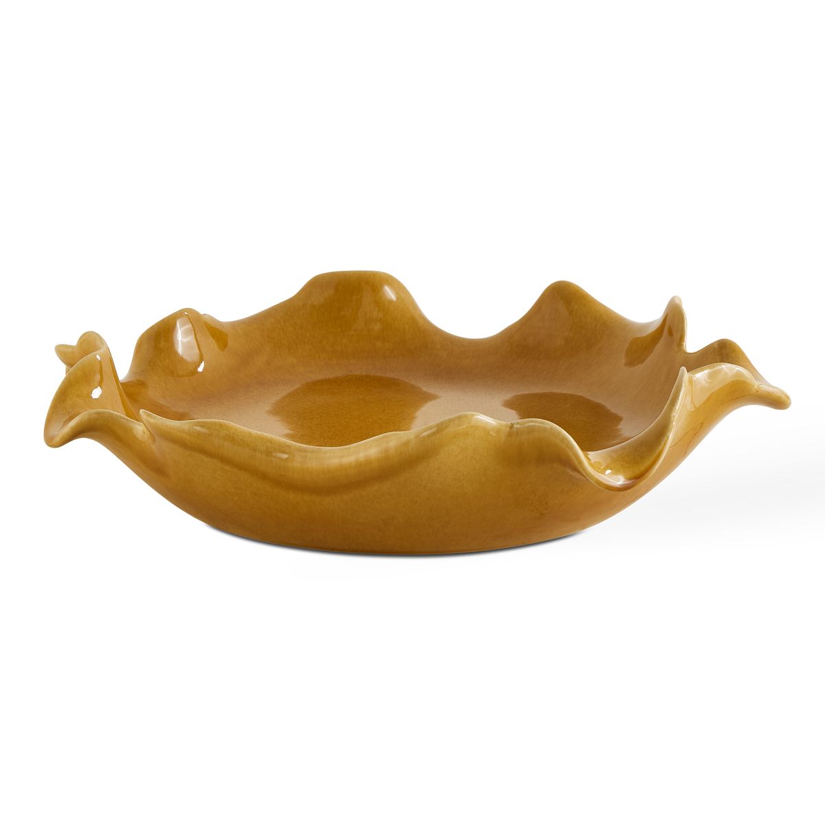 Golden Crest Ruffle Indoor-Outdoor Bowl view 2