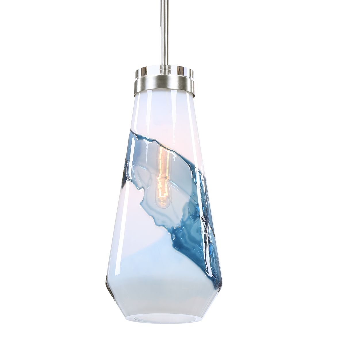 Windswept Blue & White, 1 Lt  Mini Pendant view 4