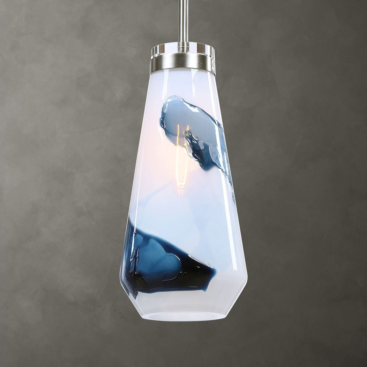 Windswept Blue & White, 1 Lt  Mini Pendant view 9