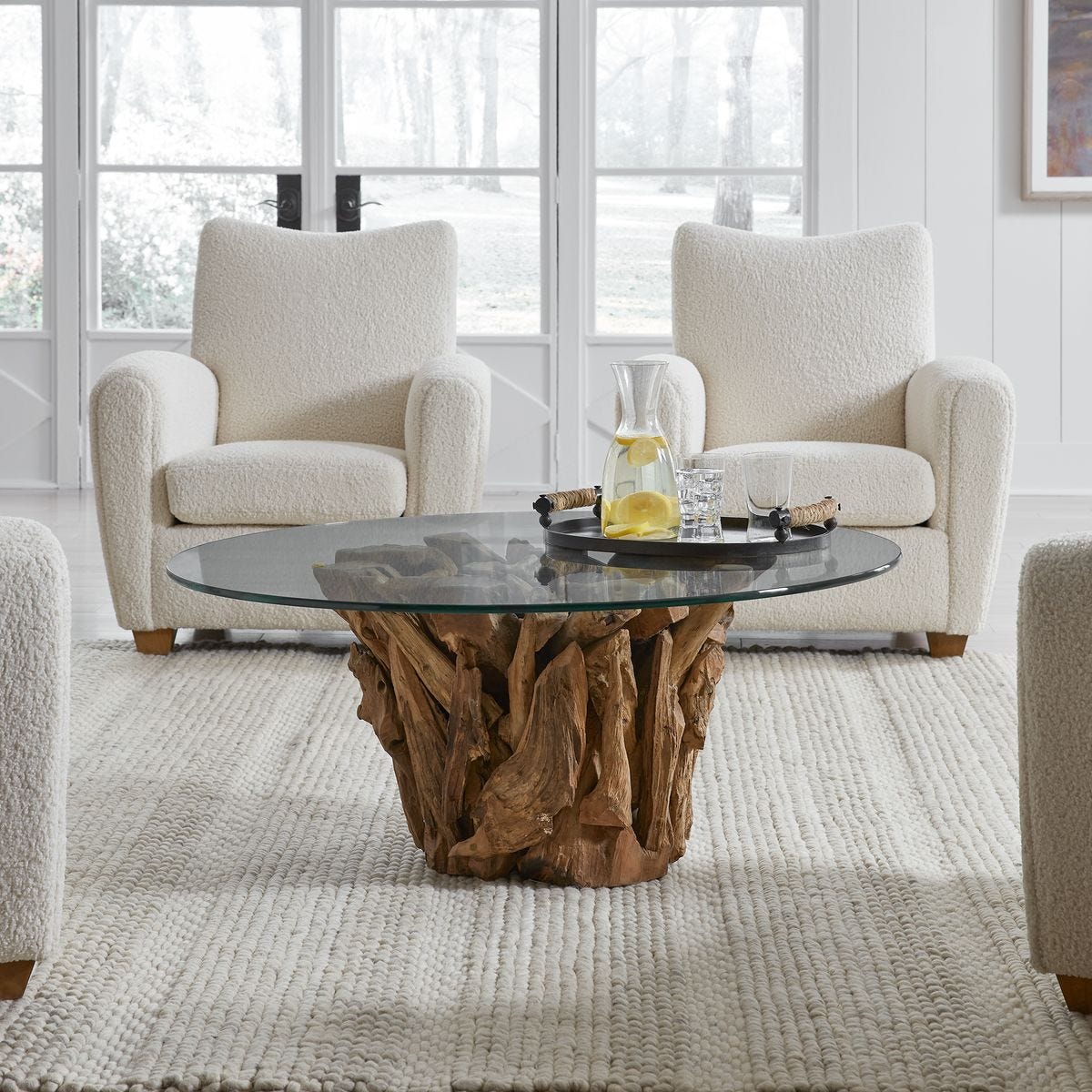 Driftwood Coffee Table, Large, 2 Cartons - Uttermost