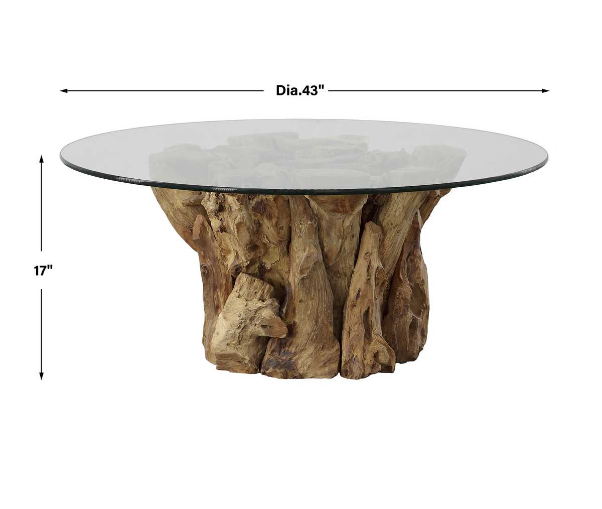 Driftwood Coffee Table, Large, 2 Cartons - Uttermost