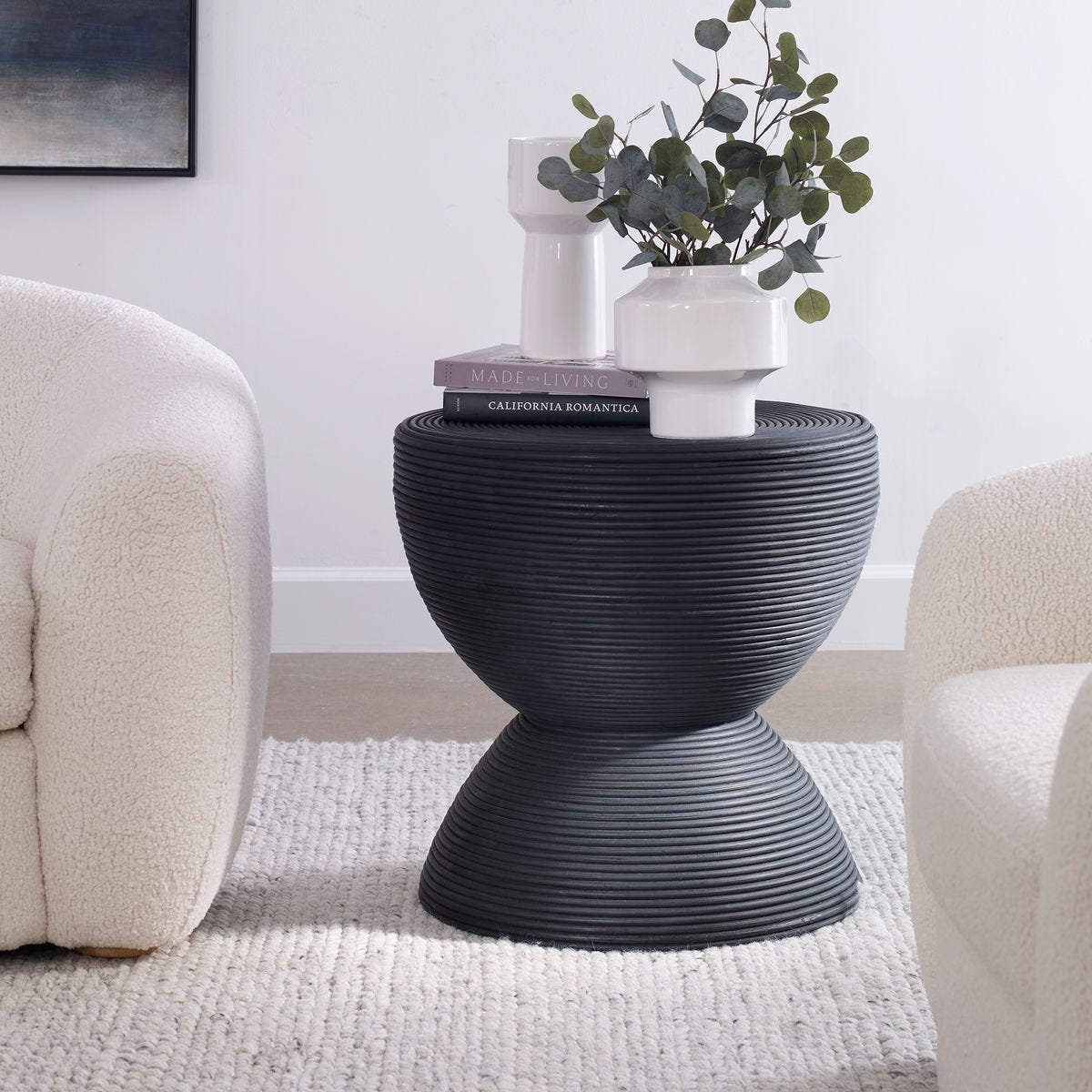 6johan WAVE SIDE TABLE クリアブラック Bongo Side Table, Black - Revelation