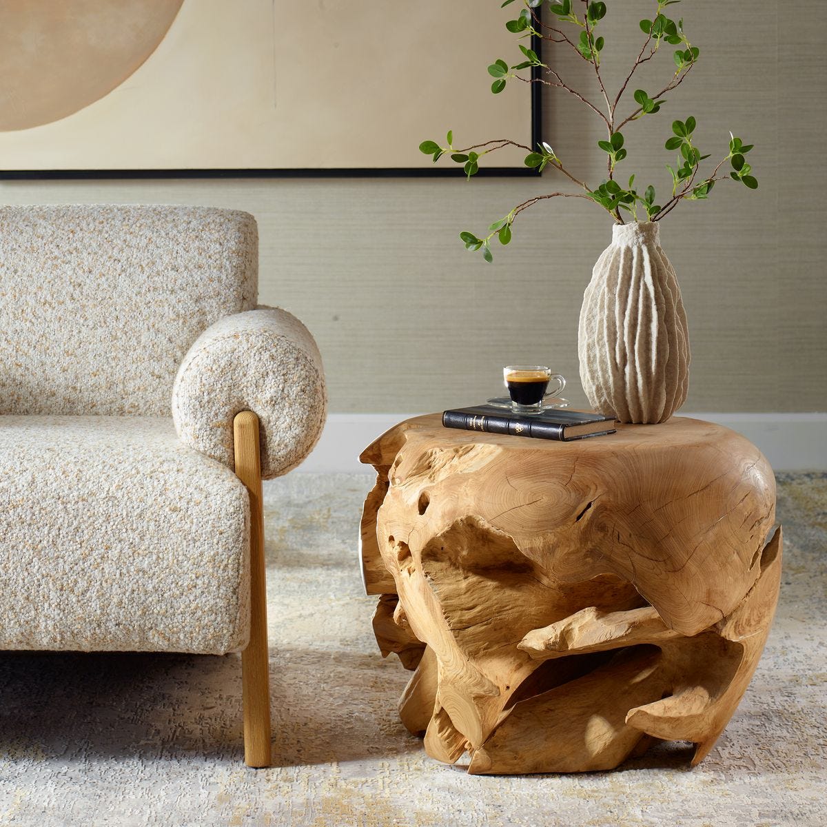 Sola Side Table, Bleached - Uttermost