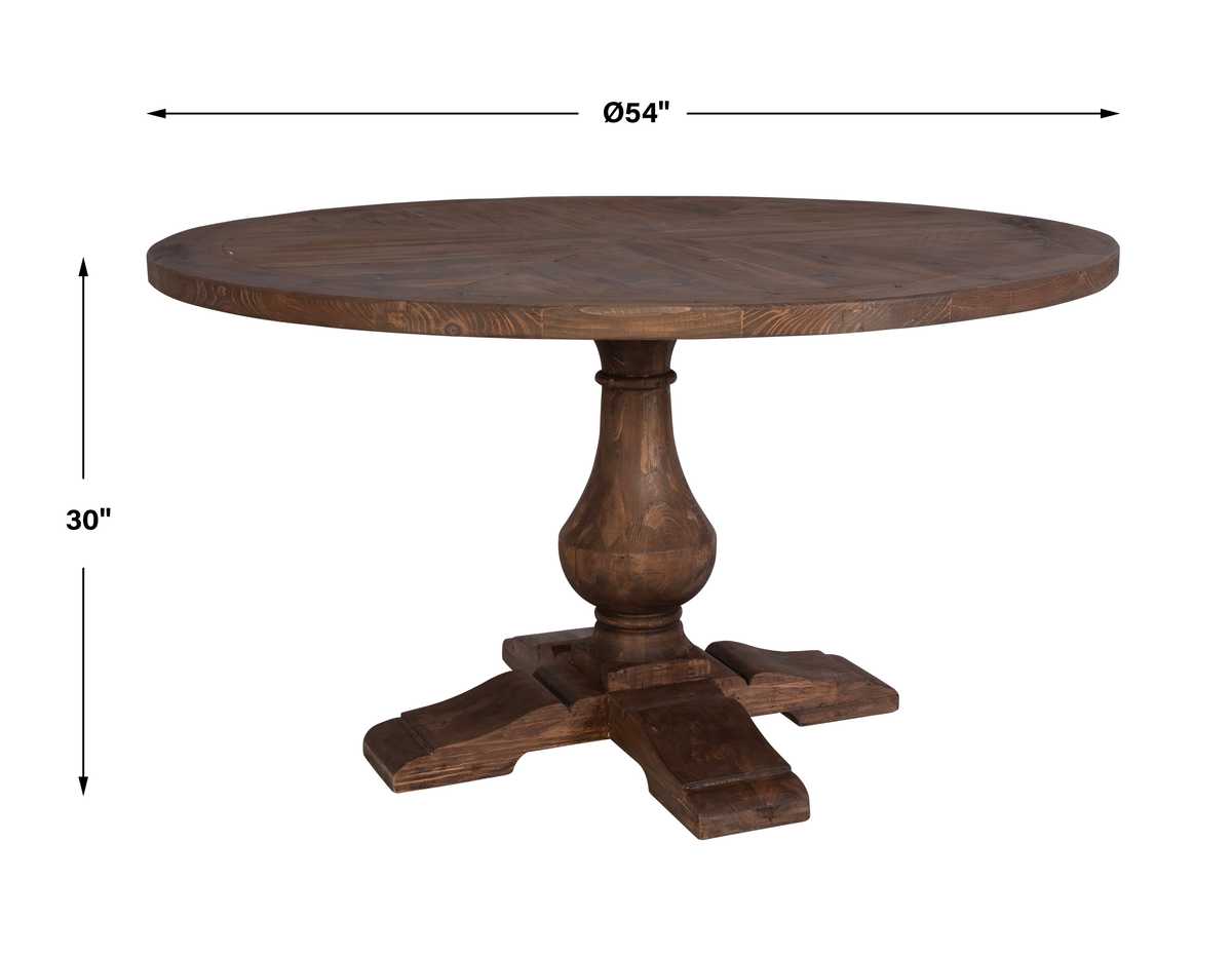Stratford Round Dining Table, 2 Cartons - Uttermost