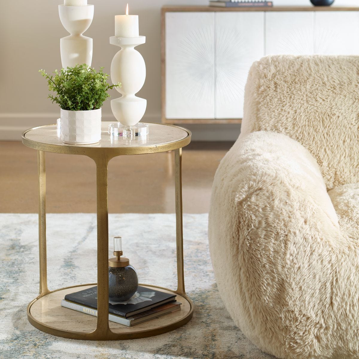 Clench Side Table, 2 Cartons - Uttermost