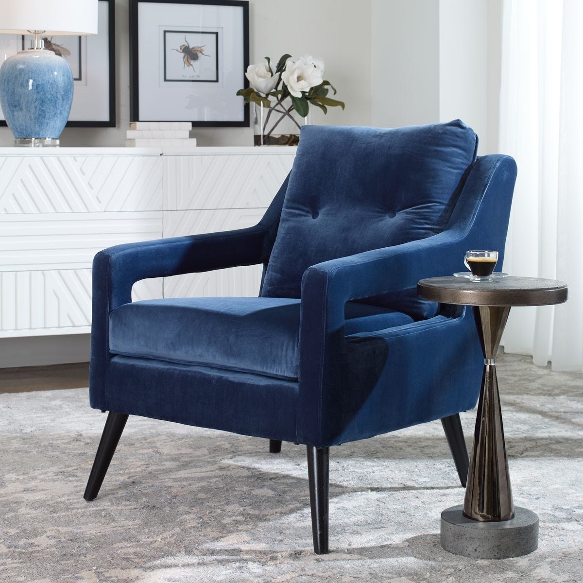 O'Brien Armchair, Blue - Uttermost